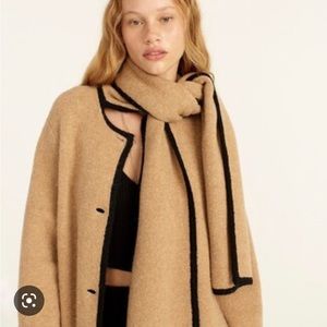 J. Crew Merino wool-blend tie-neck sweater-jacket